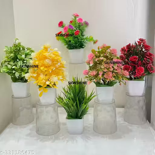 6 piece of artificial plant set for home decor